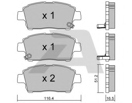 set placute frana,frana disc