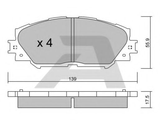 set placute frana,frana disc