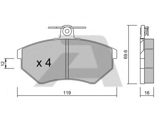 set placute frana,frana disc