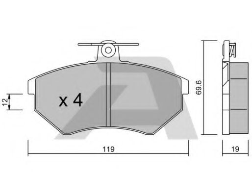 set placute frana,frana disc
