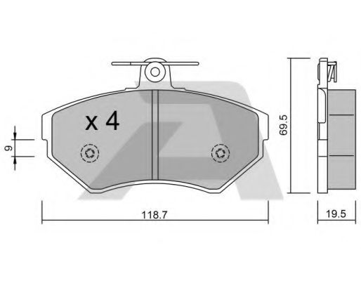 set placute frana,frana disc