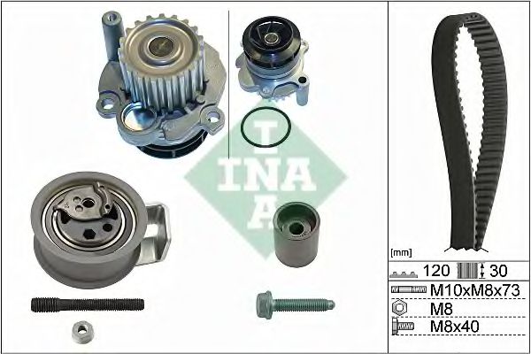 530 0091 31 Set pompa apa + curea dintata INA 
