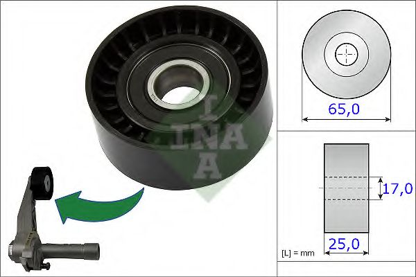 531 0866 10 rola intinzator,curea transmisie INA 