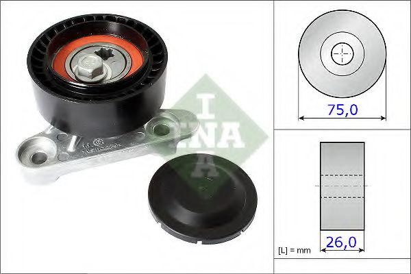 531 0871 10 rola intinzator,curea transmisie INA 