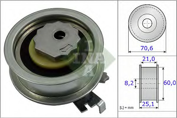 531 0882 10 rola intinzator,curea distributie INA 