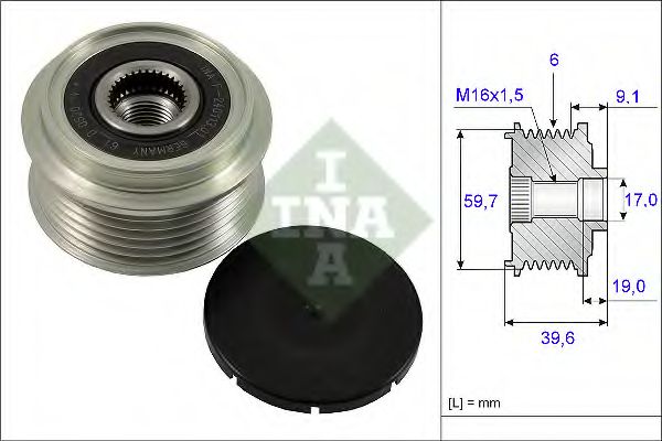 535 0065 10 Sistem roata libera, generator INA 