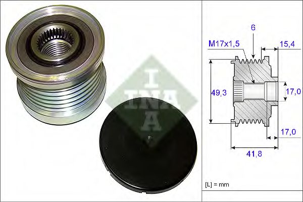 535 0193 10 Sistem roata libera, generator INA 