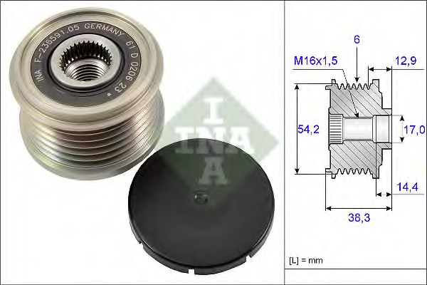 535 0194 10 Sistem roata libera, generator INA 