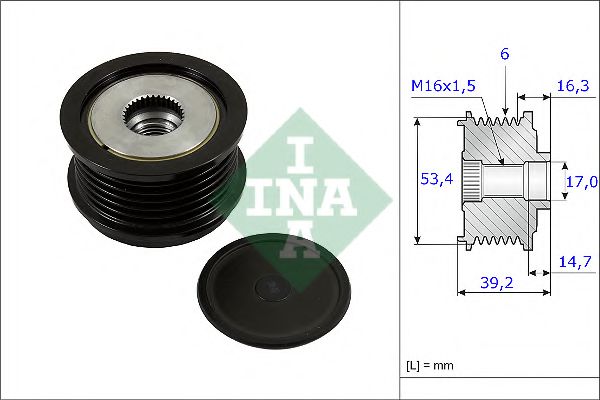 535 0236 10 Sistem roata libera, generator INA 