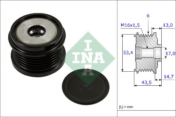 535 0237 10 Sistem roata libera, generator INA 