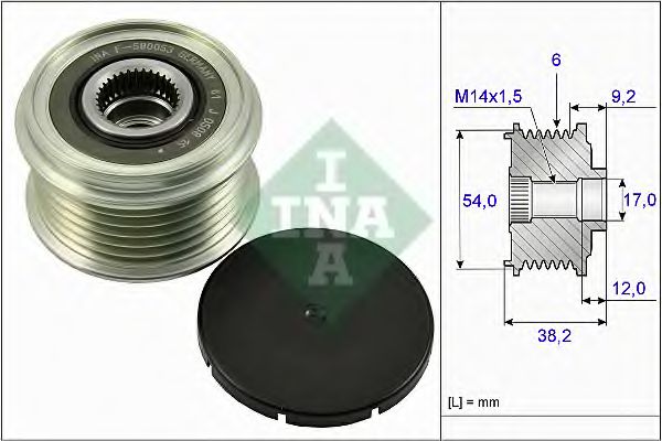 535 0263 10 Sistem roata libera, generator INA 