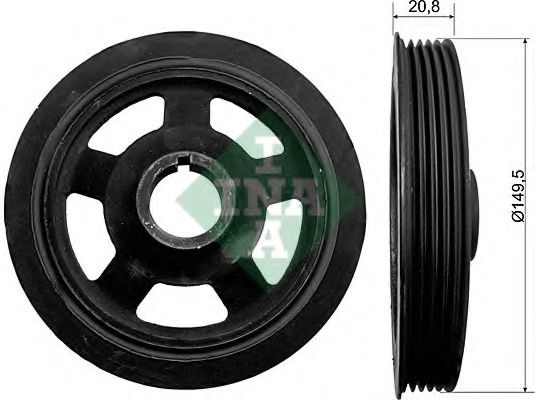 544 0092 10 Fulie curea, arbore cotit INA 