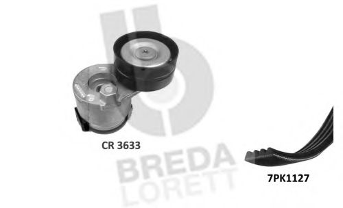 Set curea transmisie cu caneluri
