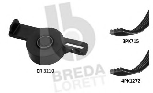 Set curea transmisie cu caneluri