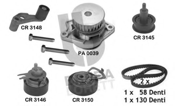 Set pompa apa + curea dintata