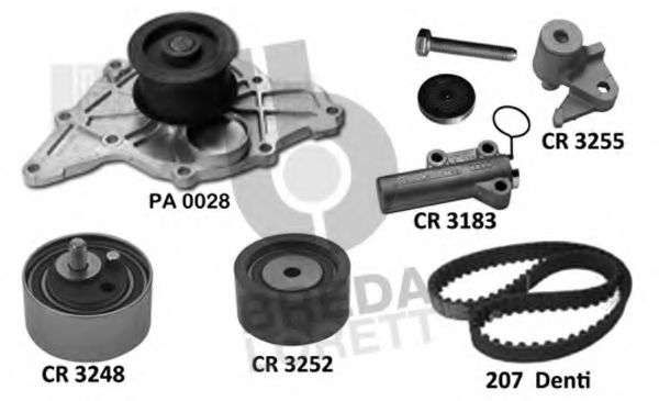 Set pompa apa + curea dintata