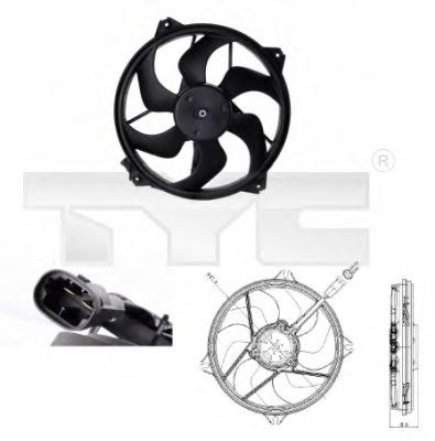 805-0008 Ventilator, radiator TYC 