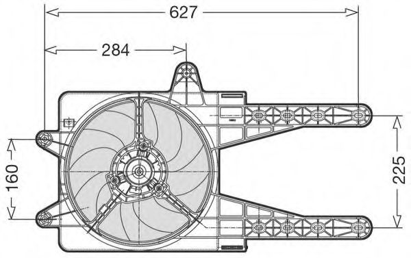 1209539 Ventilator, radiator CTR 