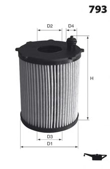 ELH4461 Filtru ulei MECAFILTER 
