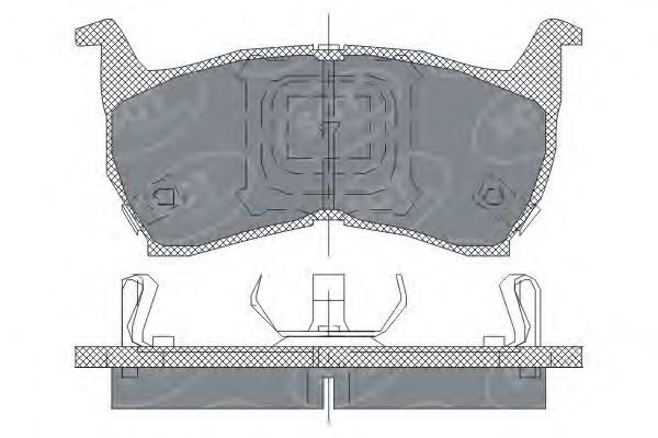set placute frana,frana disc 2