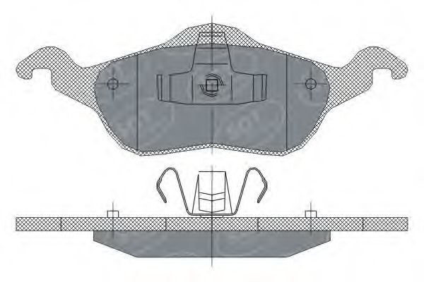 set placute frana,frana disc 2