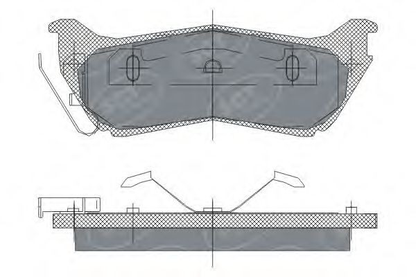 set placute frana,frana disc 2