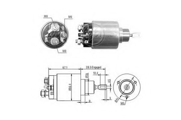 227047 Solenoid, electromotor ERA 