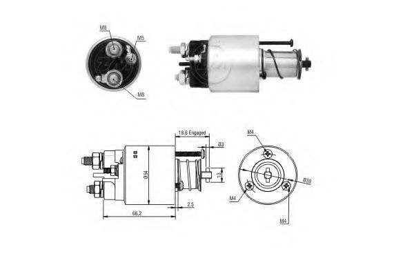 227060 Solenoid, electromotor ERA 