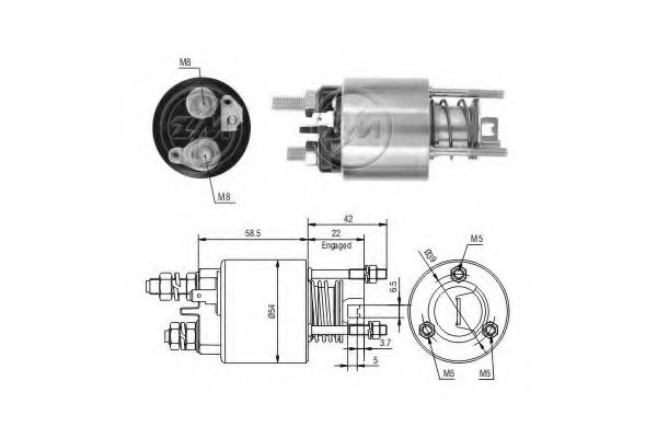 227079 Solenoid, electromotor ERA 