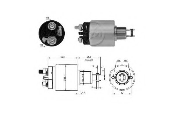 227239 Solenoid, electromotor ERA 