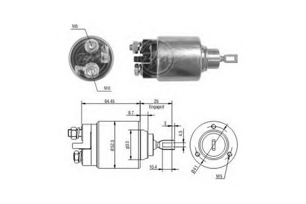 227258 Solenoid, electromotor ERA 