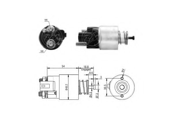 227279 Solenoid, electromotor ERA 