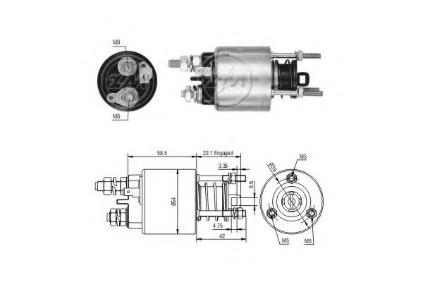 227332 Solenoid, electromotor ERA 
