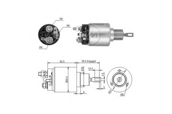 227363 Solenoid, electromotor ERA 