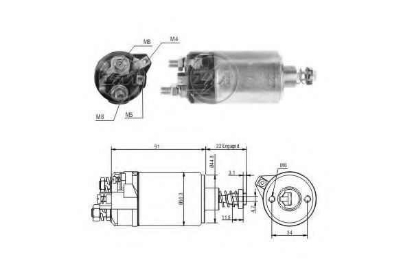 227420 Solenoid, electromotor ERA 