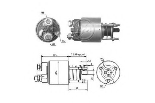 227439 Solenoid, electromotor ERA 