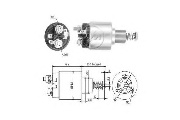 227492 Solenoid, electromotor ERA 