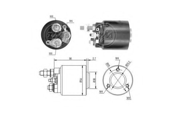 227511 Solenoid, electromotor ERA 