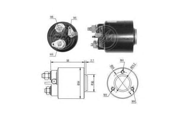 227532 Solenoid, electromotor ERA 