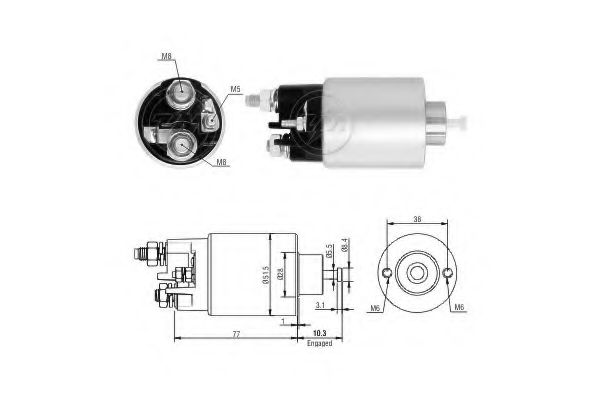 227533 Solenoid, electromotor ERA 