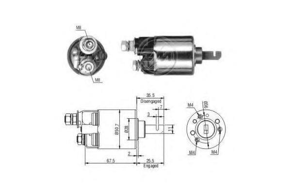 227544 Solenoid, electromotor ERA 