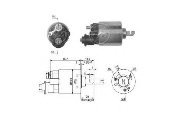 227547 Solenoid, electromotor ERA 