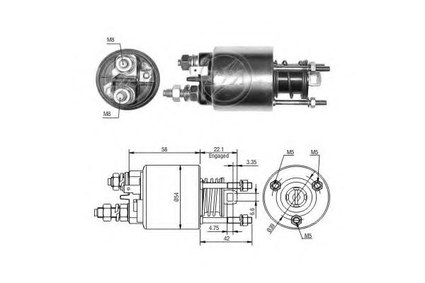 227616 Solenoid, electromotor ERA 