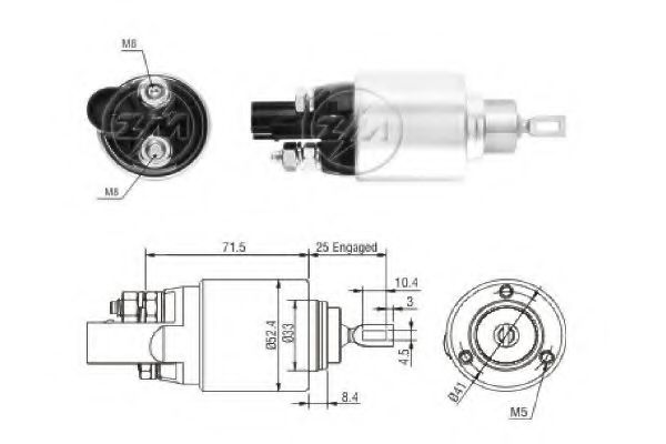 227812 Solenoid, electromotor ERA 