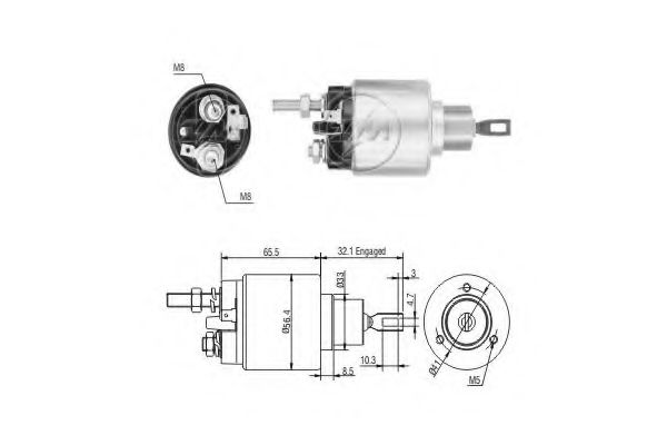 227835 Solenoid, electromotor ERA 