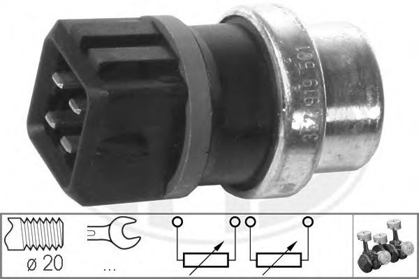 330128 senzor,temperatura lichid de racire ERA 