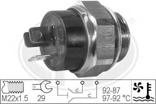 Comutator temperatura, ventilator radiator