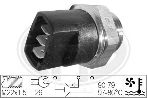 Comutator temperatura, ventilator radiator