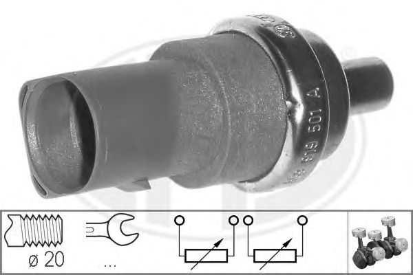 330496 senzor,temperatura lichid de racire ERA 