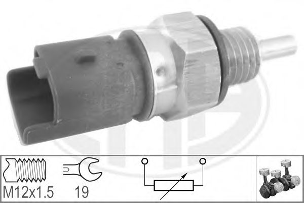 330624 senzor,temperatura lichid de racire ERA 